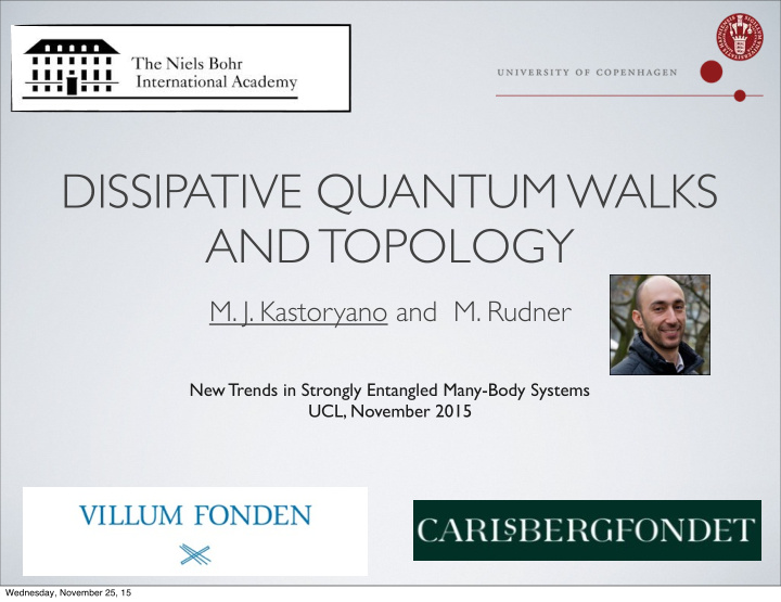dissipative quantum walks and topology