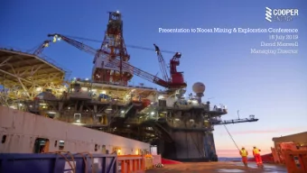 Presentation to Noosa Mining &amp; Exploration Conference  18 July 2019  David Maxwell  Managing