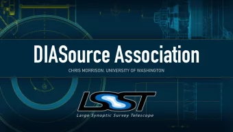 DIASource Association  CHRIS MORRISON, UNIVERSITY OF WASHINGTON  ap_association Overview