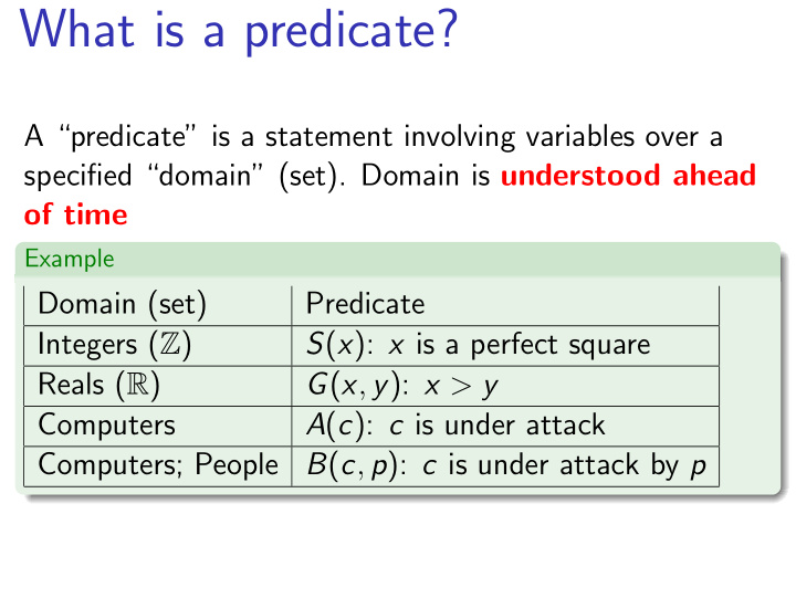 what is a predicate