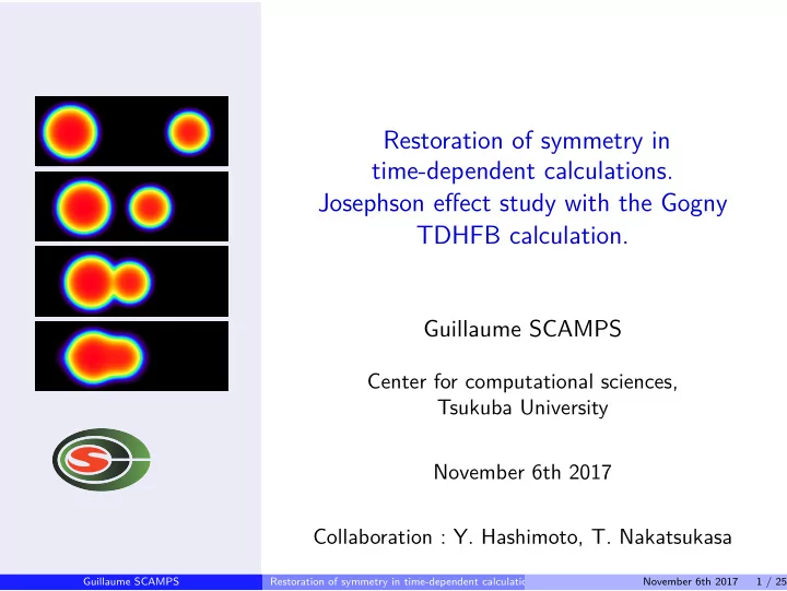 restoration of symmetry in time dependent calculations