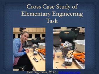 Cross Case Study of  Elementary Engineering  Task John Heffernan, Ph.D. - kidsengineer.com  Problem