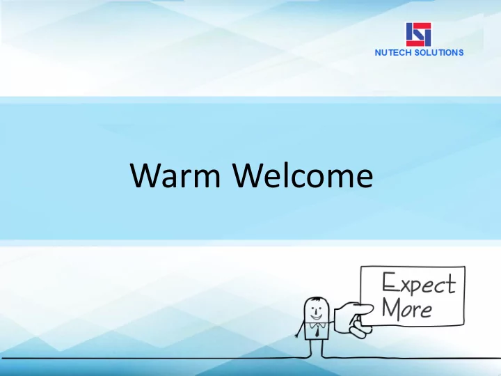 warm welcome presentation agenda