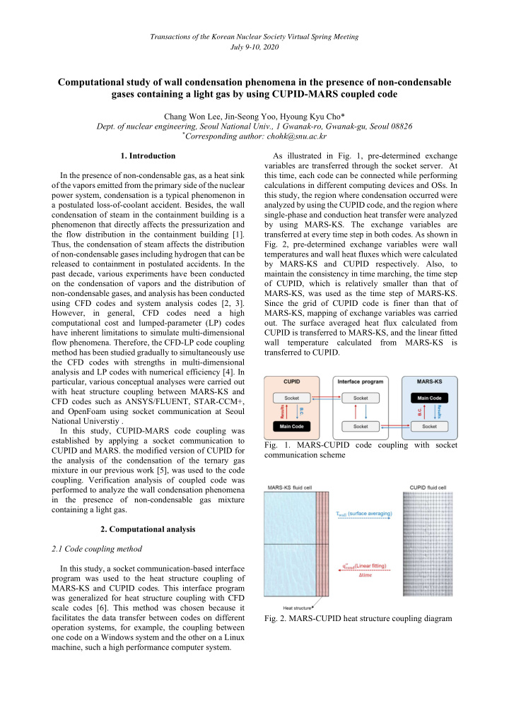 computational study of wall condensation phenomena in the