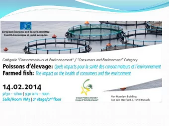 #5 Feed/Food  The Fatal Flaw:  #5 FEED/FOOD  Intensive sea cage fish farmings