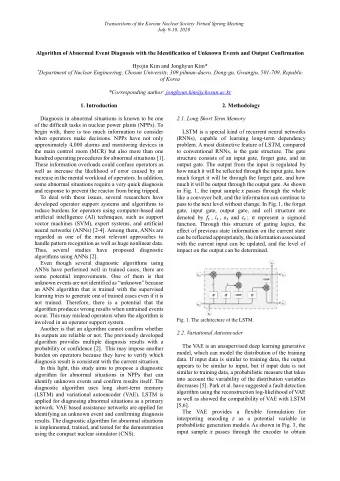Algorithm of Abnormal Event Diagnosis with the Identification of Unknown Events and Output