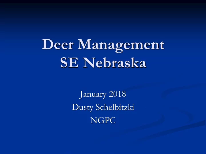 deer management