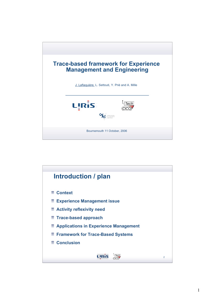 introduction plan