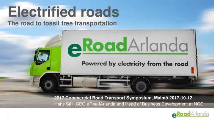 electrified roads