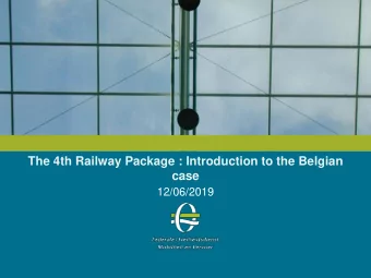 case  12/06/2019  Structure 1. The technical pillar of the 4th Railway Package 2. The transposition