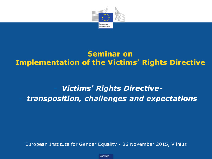implementation of the victims rights directive