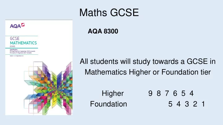 maths gcse