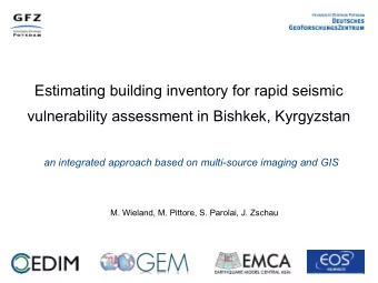 Estimating building inventory for rapid seismic  vulnerability assessment in Bishkek, Kyrgyzstan