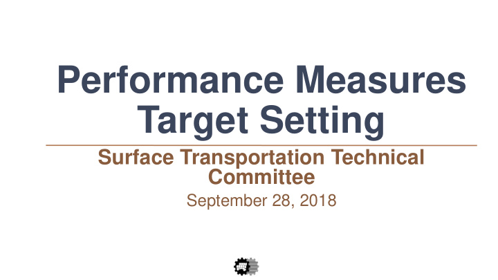 performance measures target setting