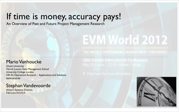 if time is money accuracy pays