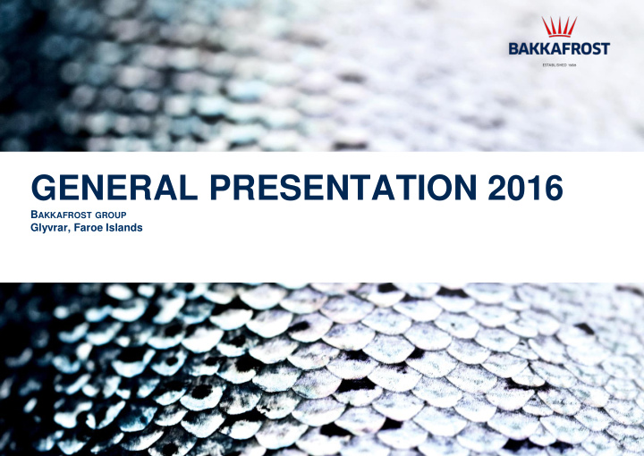 general presentation 2016