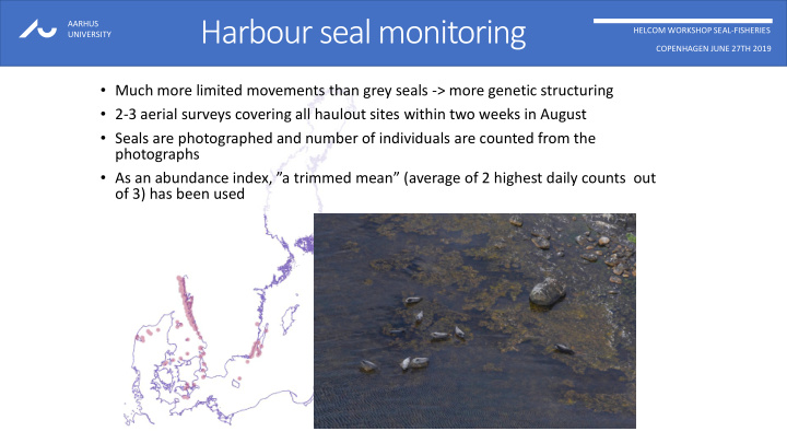 harbour seal monitoring