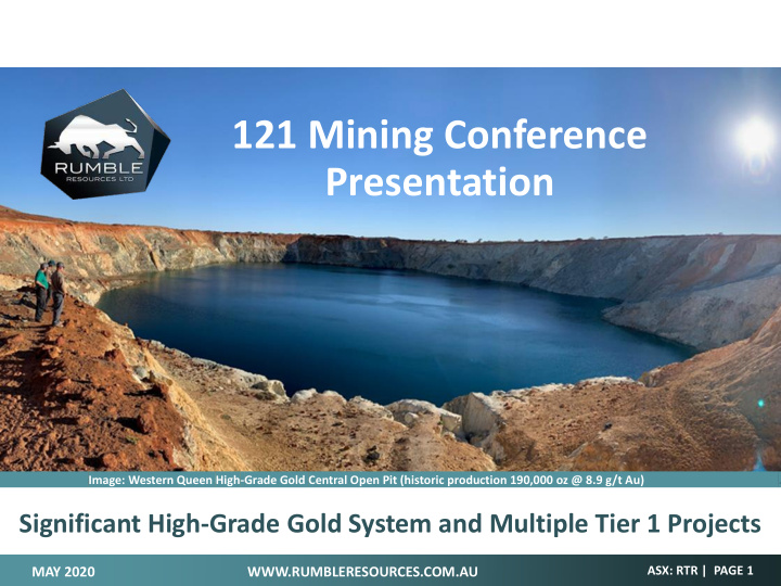 121 mining conference presentation