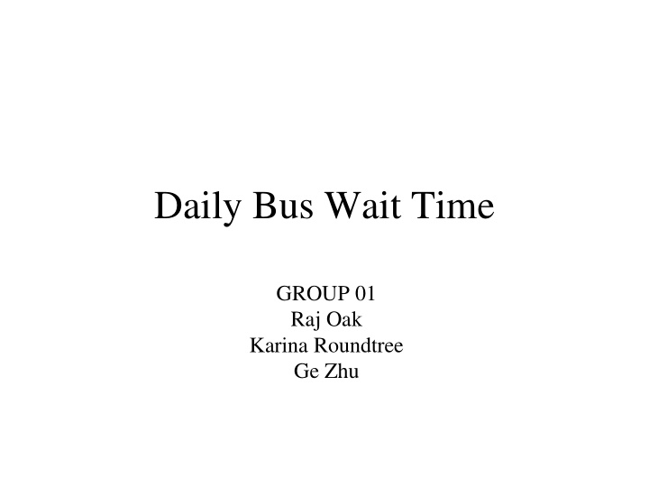 daily bus wait time