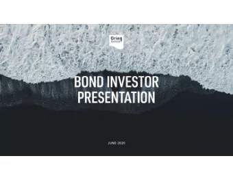 GRIEG SEAFOOD ASA  BOND INVESTOR PRESENTATION  JUNE 2020  1  Grieg Seafood ASA  Disclaimer (1/2)