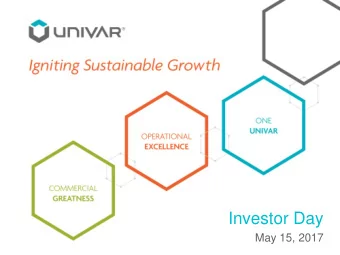 Investor Day  May 15, 2017  Regulation G: Non-GAAP Measures and Reconciliation of Non-GAAP Measures