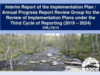 Annual Progress Report Review Group for the  Review of Implementation Plans under the Third Cycle