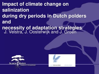 salinization  during dry periods in Dutch polders  and  necessity of adaptation strategies  J.