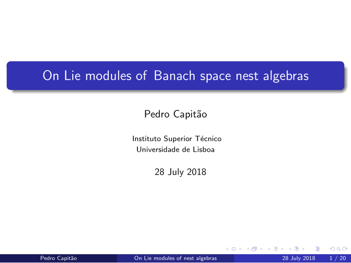 on lie modules of banach space nest algebras