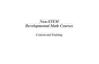 1  2 MATD 0485 Developing Mathematical Thinking  Advance preparation for NonSTEM