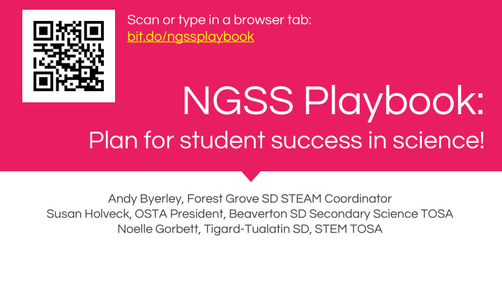 ngss playbook