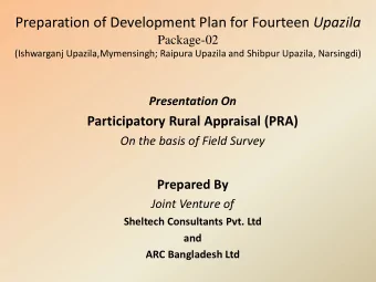 Prepared By  Joint Venture of  Sheltech Consultants Pvt. Ltd  and  ARC Bangladesh Ltd