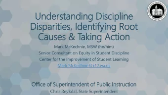 Un  Under  derstanding  standing Dis  Disci  cipline  pline  Di  Dispa  pariti  rities,  es, Ide