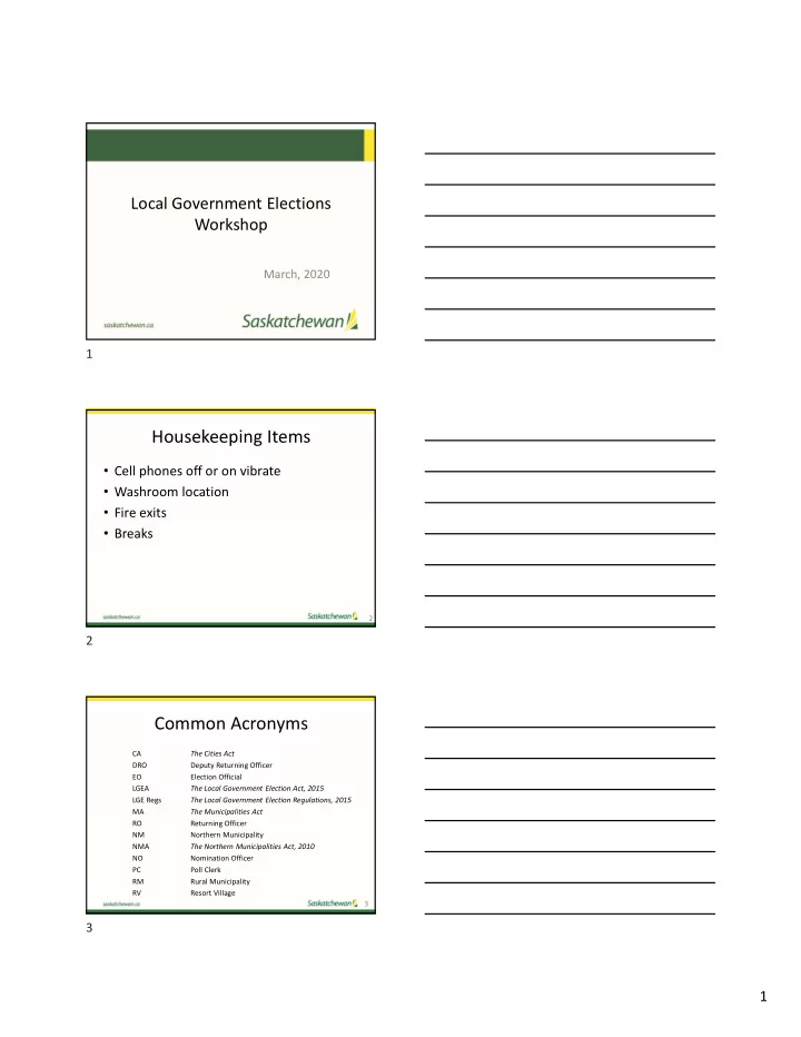 housekeeping items