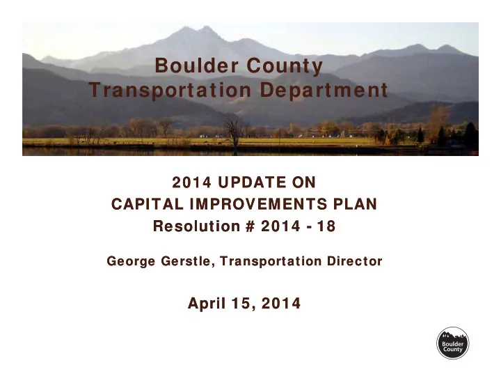 boulder county transportation department