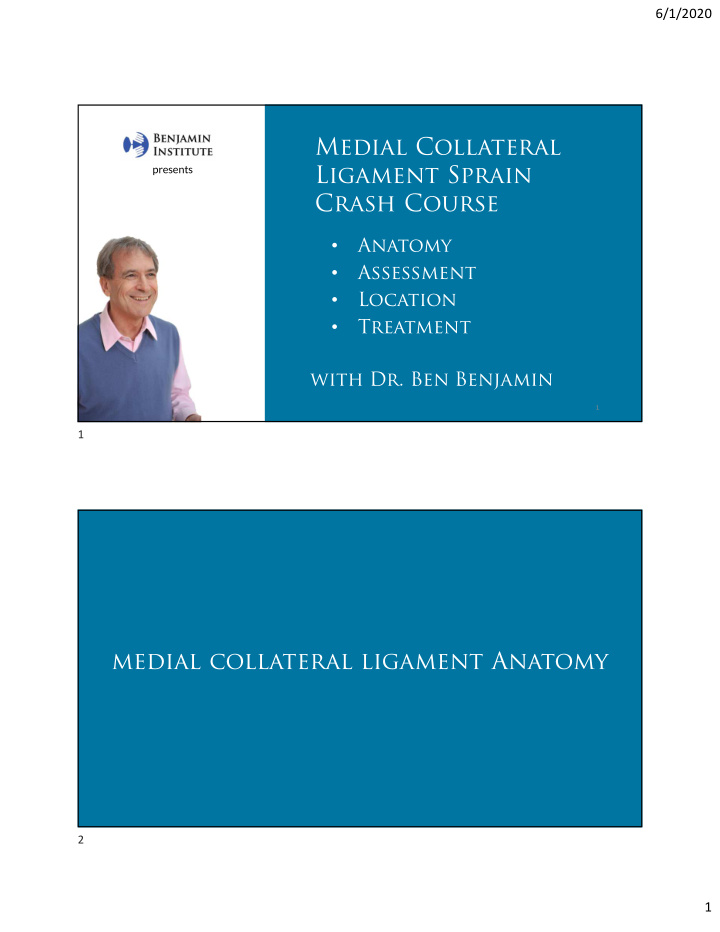 medial collateral ligament anatomy