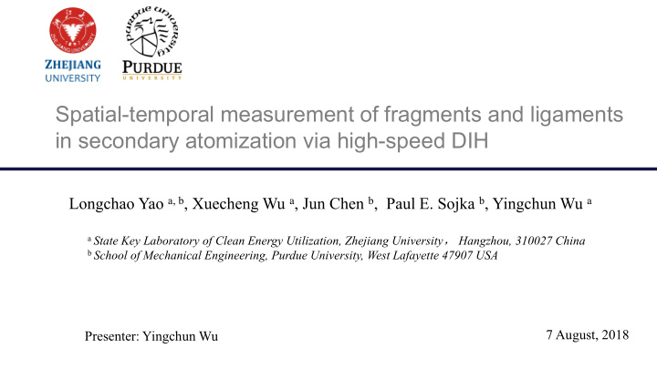 spatial temporal measurement of fragments and ligaments