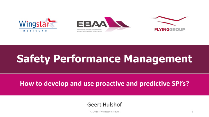 safety performance management