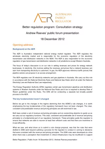 Better regulation program: Consultation strategy Andrew Reeves public forum presentation  18