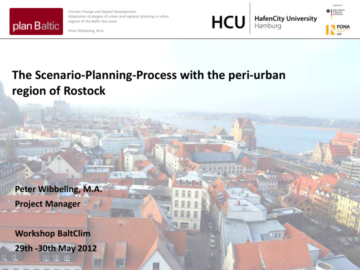 the scenario planning process with the peri urban region
