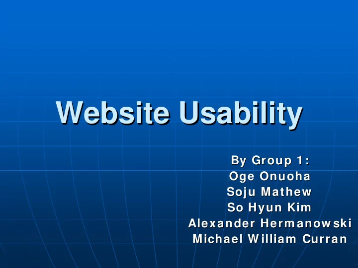 website usability website usability
