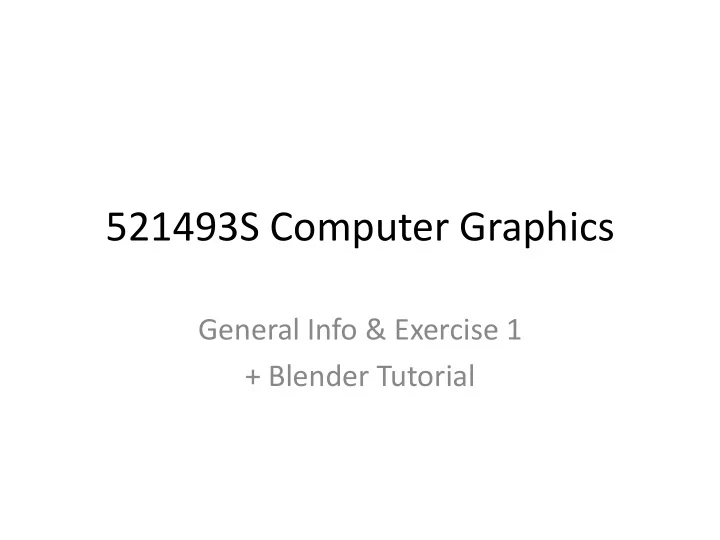 521493s computer graphics