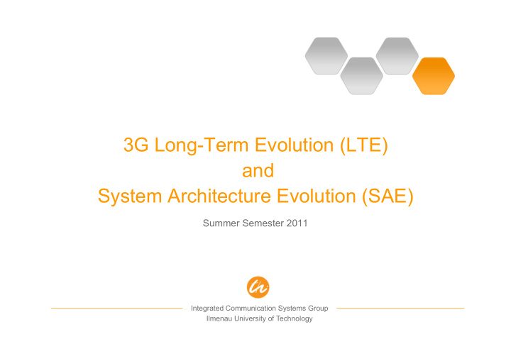 3g long term evolution lte and system architecture