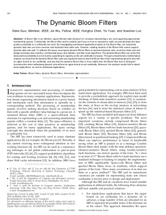 I  great potential for representing a set in main memory [13] in NFORMATION representation and