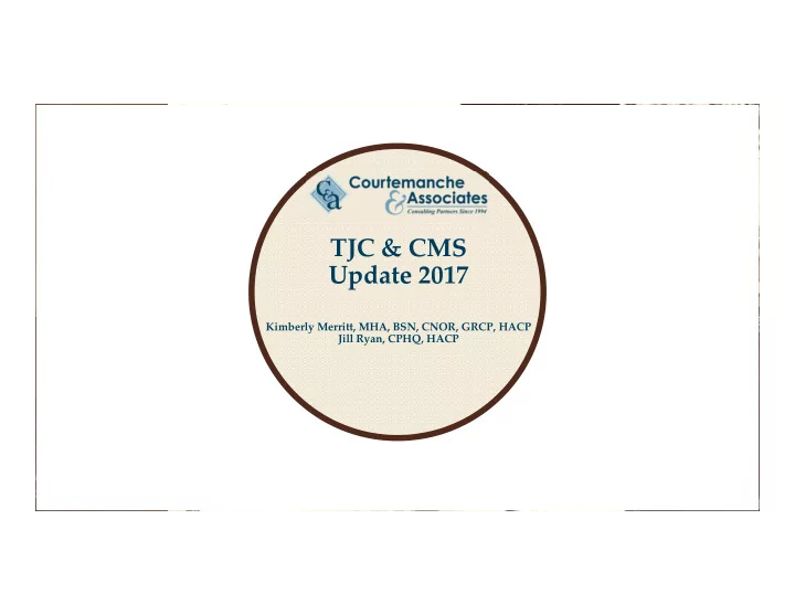 tjc amp cms update 2017