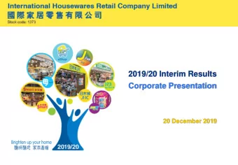 20 December 2019  Disclaimer  Stock code: 1373  This presentation and/or these materials have been