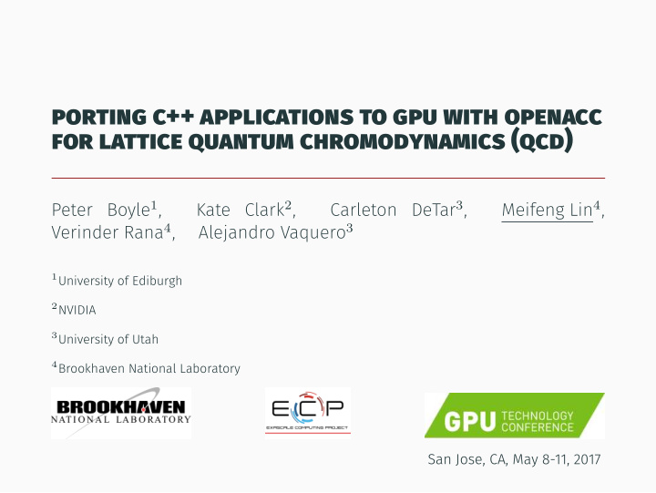 porting c applications to gpu with openacc for lattice