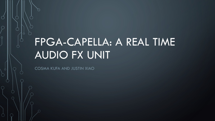 fpga capella a real time audio fx unit