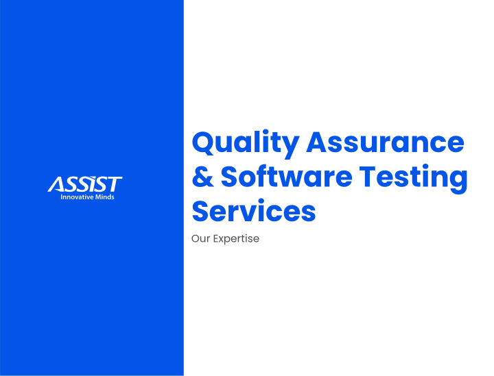 quality assurance software testing services