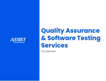 Quality Assurance  &amp; Software Testing  Services  Our Expertise  28 Years of  200+ Full-Time