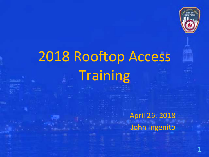 2018 rooftop access training